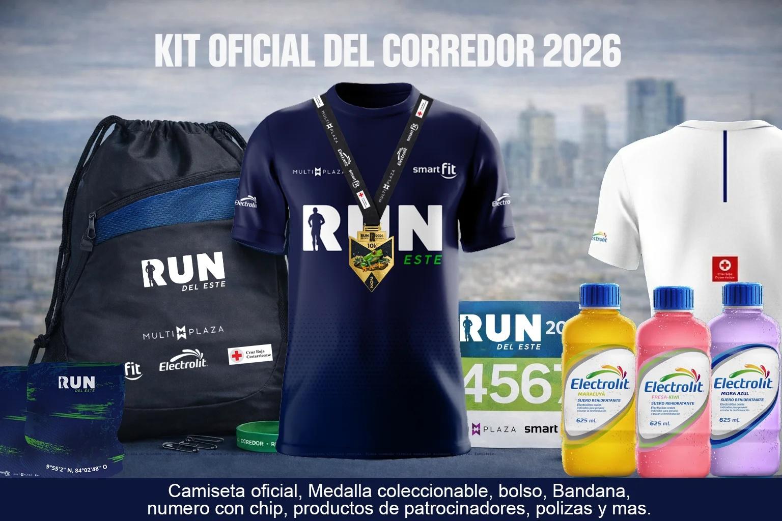 Kit oficial (la camisa de hombre es la azul, la de mujer es la blanca)