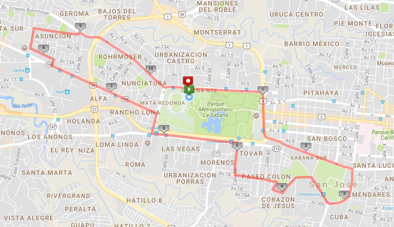 Mapa 10k y 21k (dos vueltas) (clica el mapa para ver en detalle)